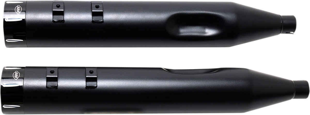 4-1/2" MK45 Performance Mufflers - Black with Black Tracer
