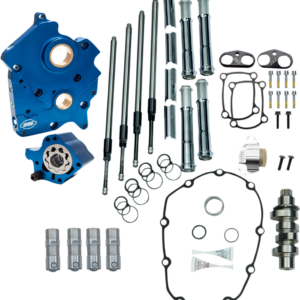Cam Chest Kit - Oil Cooled - Chain Drive - 465 Cam - Chrome Pushrod Tubes - M8