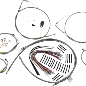 Control Kit for Early Touring Bikes with Bagger Bar Handlebars - 15" - Non-Cruise - Stainless