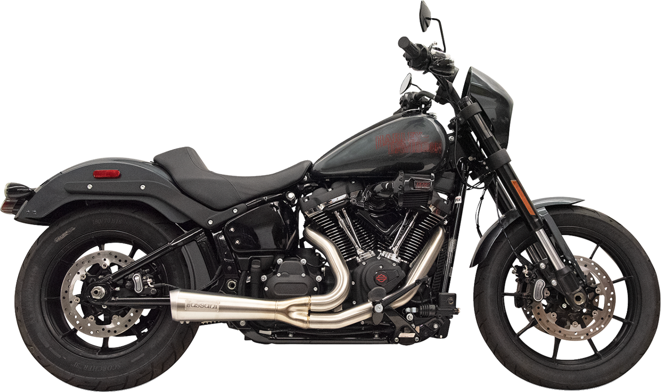 2-into-1 The Ripper Exhaust System with Megaphone Muffler - Short - Stainless - M8 Softail