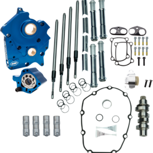 Cam Chest Kit - Water Cooled - Chain Drive - 465 Cam - Chrome Pushrod Tubes - M8