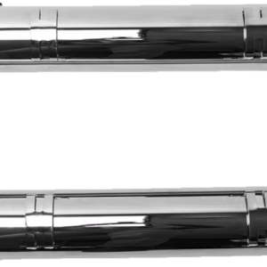 4" Broadhead Slip-On Mufflers - Slash Cut - Chrome