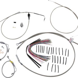 Control Kit for Early Touring Bikes with Bagger Bar Handlebars - 15" - Cruise - Stainless
