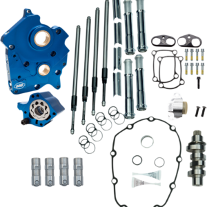 Cam Chest Kit - Water Cooled - Chain Drive - 475 Cam - Chrome Pushrod Tubes - M8