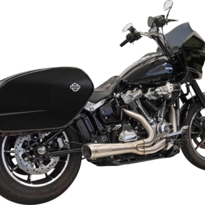 2-into-1 Ripper Exhaust System with Megaphone Muffler - Short - Stainless - M8 Softail