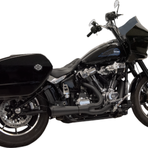 2-into-1 Ripper Exhaust System with Megaphone Muffler - Short - Black - M8 Softail