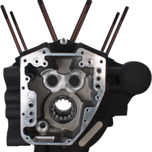 Engine Case - 3.750" Bore w/Stock Stud Pattern - Wrinkle Black - Twin Cam