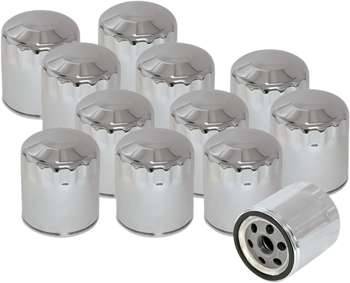 Oil Filters - Chrome - 12-Pack