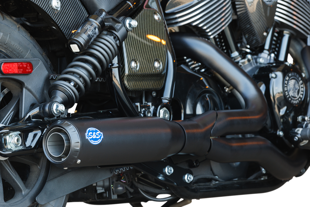 2-into-1 Qualifier Exhaust System - Guardian Black - Race Only - Indian Chief