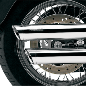 3" Slip-On Mufflers - Chrome - FXST/B/C/S