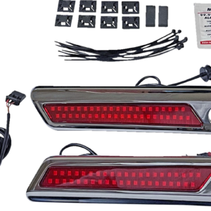 Latch Light - Saddlebag - Dual Color - Red - Chrome