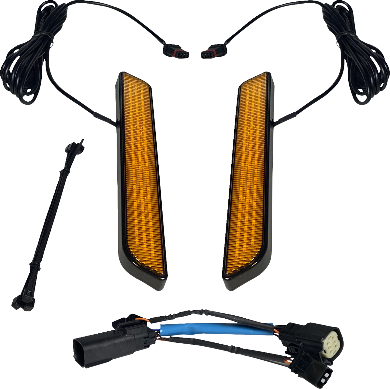 LED Fork Light - Amber - Black