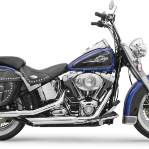 3" Firepower Series Slip-On Mufflers - Chrome - Slash-Down - Softail '07-'17