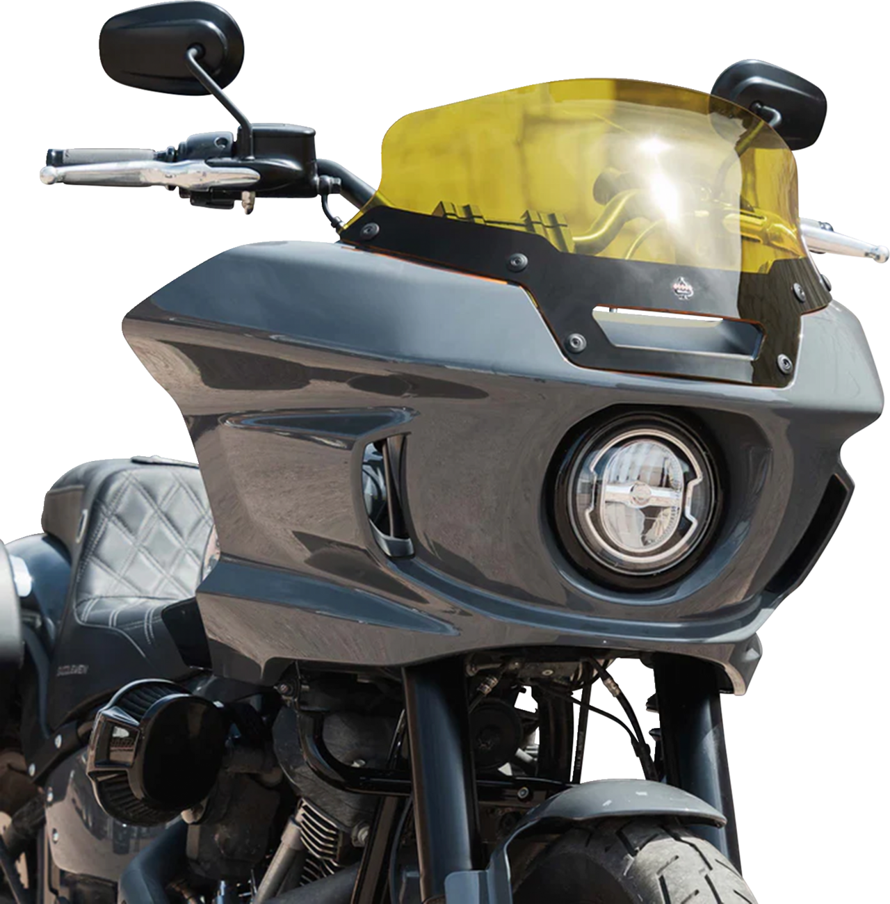 Kolor Flare® Windshield - 6" - Yellow - '22-'25 FXLRST