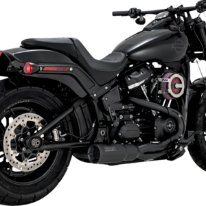2-into-1 Hi-Output Short Exhaust System - Stainless Steel - Black