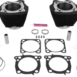 136" Cylinder Kit - 4.625" Stroke - Wrinkle Black w/o Highlighted Fins - M8