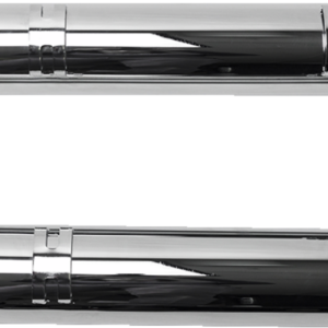 4" Broadhead Slip-On Mufflers - Fishtail - Chrome