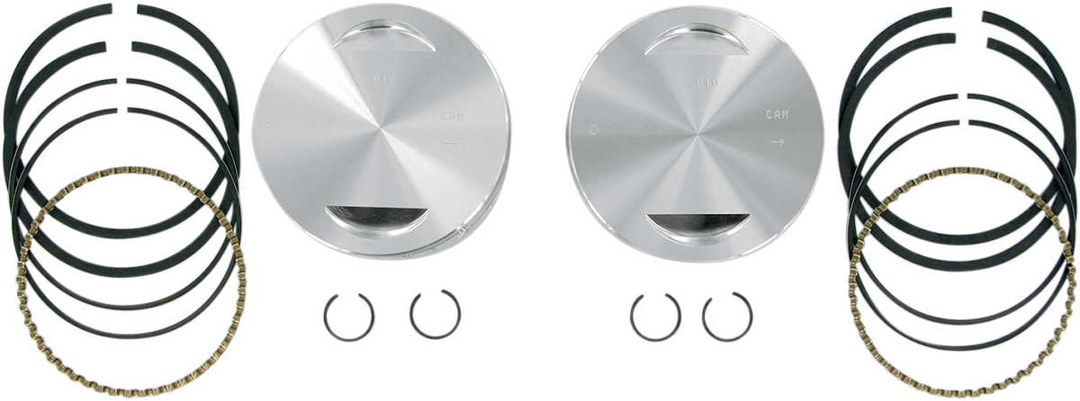Piston Kit - For 113" Super Sidewinder® - 4.000" - +0.010"
