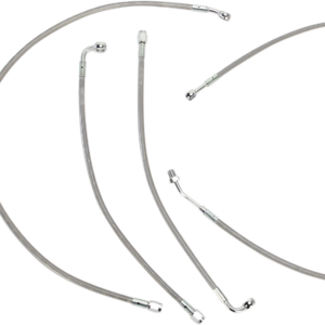 Complete Stainless Braided Handlebar Cable/Brake Line Kit - 15" Ape Hangers - '14-'16 FLH