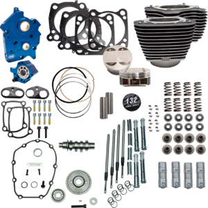 132" Power Pack - 550 Gear Drive - Water Cooled - Wrinkle Black w/Highlight Fins - 114"/117" M8