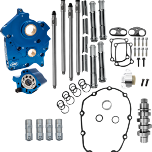Cam Chest Kit - Water Cooled - Chain Drive - 496 Cam - Chrome Pushrod Tubes - M8
