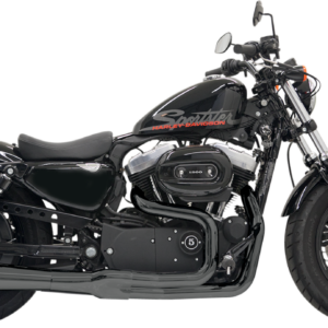Mega Power Exhaust - Black - Short - '04-'13 XL with Mid/Forward Controls