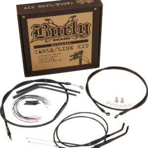 Jail Bar Cable Kit - 10" Handlebars - Black Vinyl - '07-'11 FXD