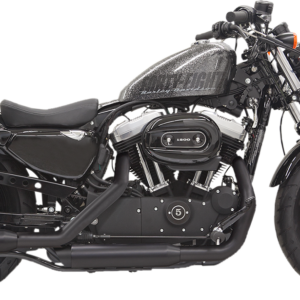 Firepower Series Slip-On Mufflers - Black - Slash-Cut - Sportster