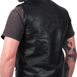 Mulholland Leather Riding Vest - Black - Large