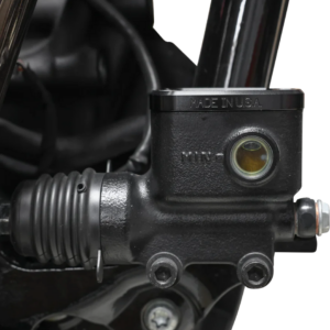 Brake Reservoir Cap - Rear - Black - Twice Cut - '18+ Softail