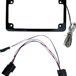 Lighted License Plate Frame - Gloss Black - Talon