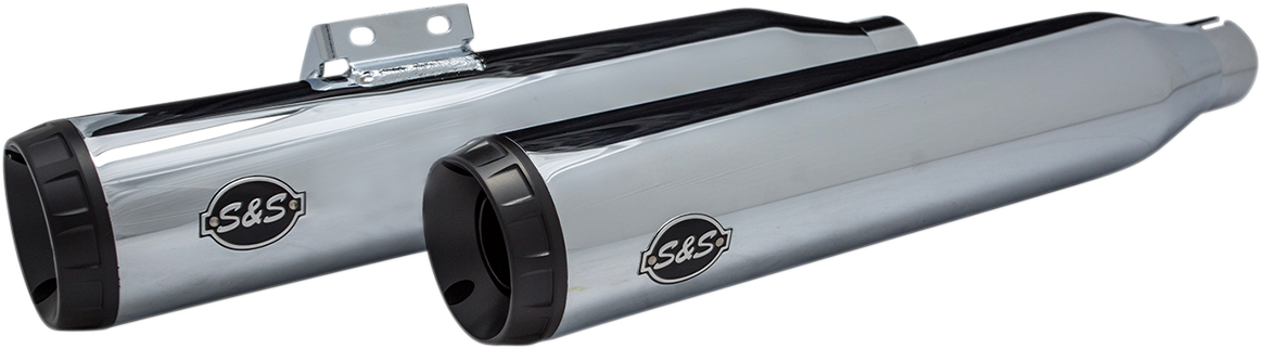 Grand National Slip-On Mufflers - Race - Chrome - FLHC/FLDE