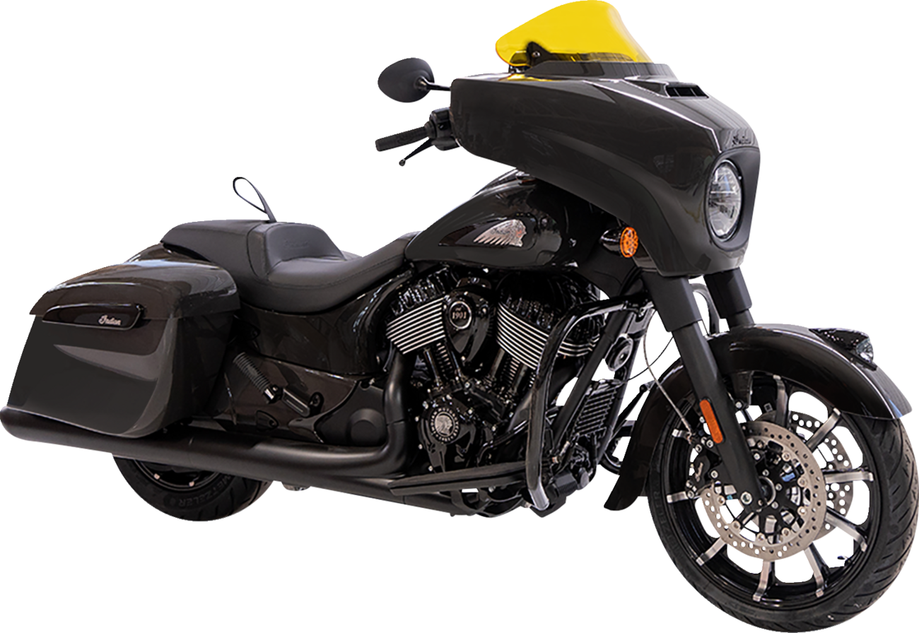 Kolor Flare® Windshield - 10" - Yellow - '14-'26 Indian