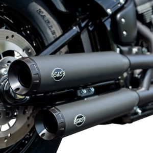 Grand National Slip-On Mufflers - Race - Black Ceramic - M8 Softail
