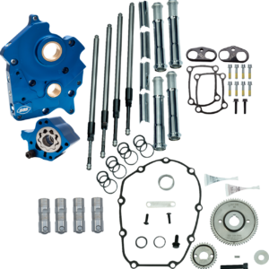 Cam Chest - Water Cooled - Gear Drive - Chrome Pushrod Tubes - M8