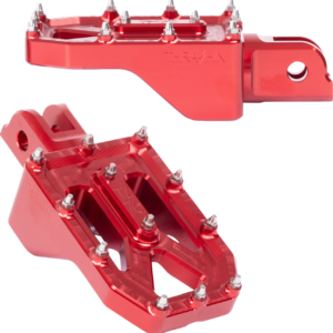 Aggressor Foot Pegs - Front - Red - FL/FX '18-'25