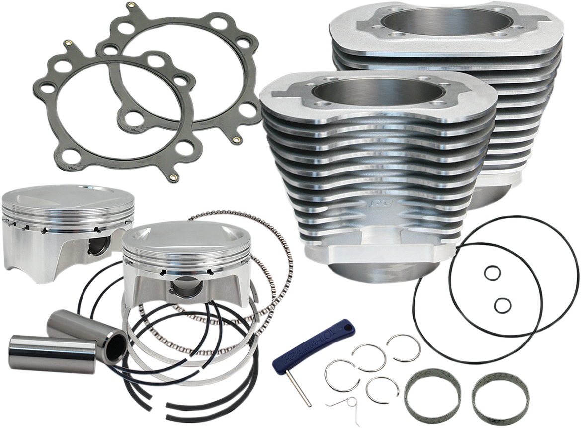 4" Big Bore Bolt-In Sidewinder® Cylinder Kit - 100" - Silver