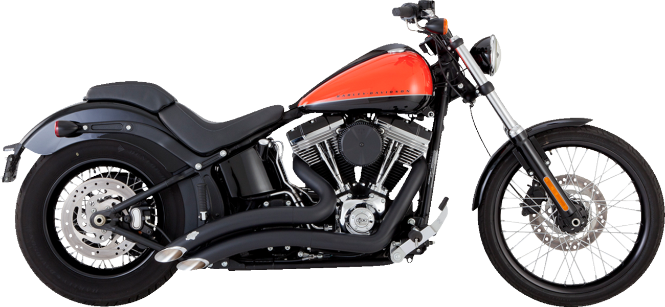 2-into-2 Big Radius Exhaust System - Matte Black