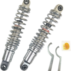 Premium Ride-Height Adjustable Shocks - 13" - Heavy Duty - Chrome