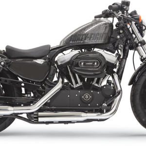 Firepower Series Slip-On Mufflers - Chrome/Black - Fluted - Sportster
