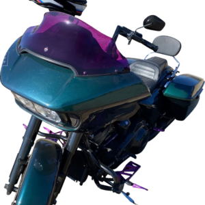 Kolor Flare® Windshield - 9" - Purple - '15-'25 FLTR