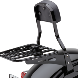 Sissy Bar Luggage Rack - Black - Tubular