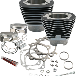 117" Big Bore Cylinder Kit - Wrinkle Black - Twin Cam
