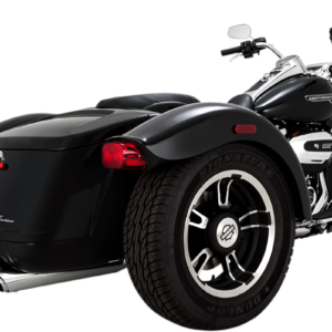 Twin Slash Slip-On Mufflers - Chrome - FLRT