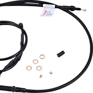 Jail Bar Cable Kit - 10" Handlebars - Black Vinyl - '04-'06 XL