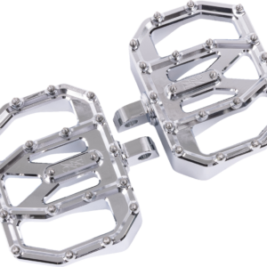 Mini Aggressor Floorboards - Chrome - Rear