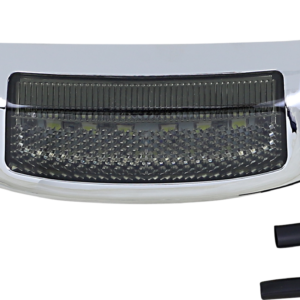 LED Front Fender Tip - White LED/Smoke Lens - Chrome