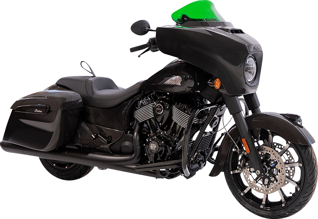 Kolor Flare® Windshield - 10" - Green - '14-'26 Indian