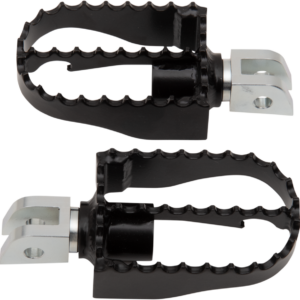 MX Foot Pegs - Driver - Black/Chrome