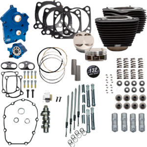 132" Power Pack - 550 Chain Drive - Oil Cooled - Black w/o Highlight Fins - 114"/117" M8